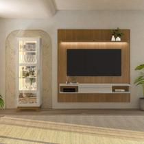 Conjunto 2 Peças Sala de Estar Cristaleira Mirage e Painel Belluno Conjunto 2 Peças Sala de Estar Cristaleira Mirage e Painel Belluno