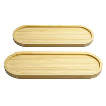 Conjunto 2 petisqueiras de petiscos oval bambu mimo style