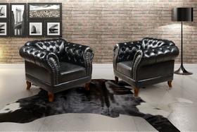 Conjunto 2 Poltronas Chesterfield Dom Pedro Decoração Sala Recepção Retrô