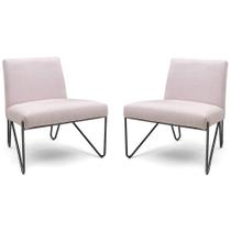 Conjunto 2 Poltronas de Aproximação Herval Spot, Linho Rosa