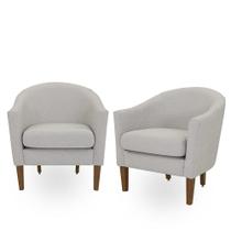 Conjunto 2 Poltronas de Aproximação Herval Vegas, Linho Gelo