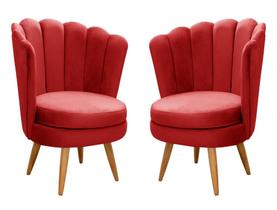 Conjunto 2 Poltronas Decorativa Pétala Kit Cadeiras Flor Girassol
