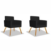 Conjunto 2 Poltronas Decorativas Para Sala Nina Pés Palito Suede Preto Moraes Decor Conjunto 2 Poltronas Decorativas Para Sala Nina Pés Palito Suede Preto Moraes Decor
