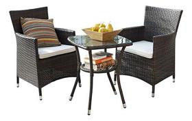 Conjunto 2 Poltronas E 1 Mesa Rattan Aluminio Jardim Varanda Conjunto 2 Poltronas E 1 Mesa Rattan Aluminio Jardim Varanda