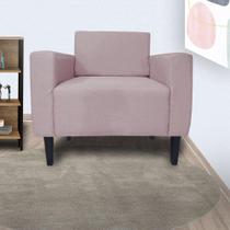 Conjunto 2 Poltronas Estofadas Para Clínica Leticia Slim Suede Rose - LM DECOR