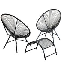 Conjunto 2 Poltronas Kinder Acapulco com Puff Apoio para Pés para Área Conjunto 2 Poltronas Kinder Acapulco com Puff Apoio para Pés para Área