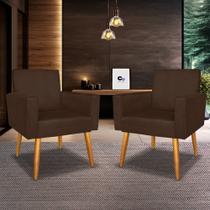 Conjunto 2 Poltronas Nina Para Sala de Estar Recepção