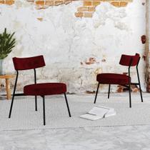 Conjunto 2 Poltronas Stout Boucle Est.Preta Conjunto 2 Poltronas Stout Boucle Est.Preta
