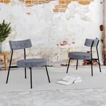 Conjunto 2 Poltronas Stout Boucle Est.Preta Conjunto 2 Poltronas Stout Boucle Est.Preta