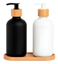 Conjunto 2 Porta Sabonetes Líquidos Frascos Banheiro