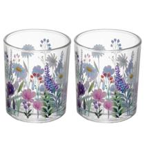 Conjunto 2 Porta Velas Aroma de Jardim 7cm x 6cm Vidro Conjunto 2 Porta Velas Aroma de Jardim 7cm x 6cm Vidro