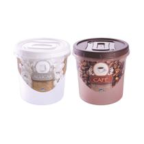 Conjunto 2 potes de rosca café e açúcar 1,8 litros plástico