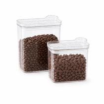 Conjunto 2 Potes Herméticos para Grãos Bolachas 460ml 960ml Conjunto 2 Potes Herméticos para Grãos Bolachas 460ml 960ml