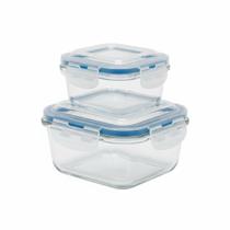 Conjunto 2 Potes Hermeticos Quadrado 520 / 800 ML - Quality Conjunto 2 Potes Hermeticos Quadrado 520 / 800 ML - Quality
