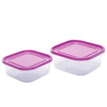 Conjunto 2 Potes Plástico Multiuso Marmitas Vasilhas Porta Alimentos Utensílios Cozinha Organizador Armazenar