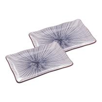 Conjunto 2 Pratos De Porcelana Molho Shoyu Tarê Hot Holl Japonesa 20cm x 12cm Conjunto 2 Pratos De Porcelana Molho Shoyu Tarê Hot Holl Japonesa 20cm x 12cm