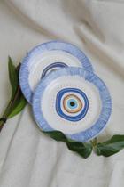 Conjunto 2 Pratos Lanche, Olho Grego, Coleção Talismã