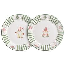 Conjunto 2 Pratos Sobremesa Natal dos Duendes - Scalla Conjunto 2 Pratos Sobremesa Natal dos Duendes - Scalla