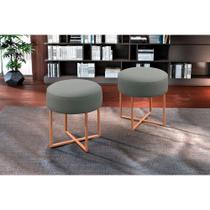 Conjunto 2 Puff Otávio Linho Castellar Móbile