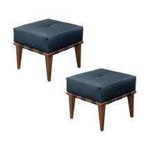 Conjunto - 2 Puffs Banqueta Noé Luxo Castellar Móbile