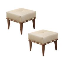 Conjunto - 2 Puffs Banqueta Noé Luxo Castellar Móbile