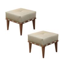 Conjunto - 2 Puffs Banqueta Noé Luxo Castellar Móbile