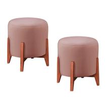 Conjunto - 2 Puffs Banqueta Thor Luxo Castellar Móbile