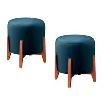 Conjunto - 2 Puffs Banqueta Thor Luxo Castellar Móbile