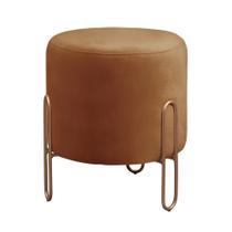 Conjunto 2 Puffs Mali Base Bronze Castellar Móbile