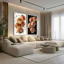 Conjunto 2 Quadros Decorativos com Moldura Caixa Cafe Graos Kit para Sala, Escritorio, Hall Cozinha Conjunto 2 Quadros Decorativos com Moldura Caixa Cafe Graos Kit para Sala, Escritorio, Hall Cozinha