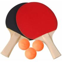Conjunto 2 Raquetes Ping Pong e 3 Bolinhas Giftutil