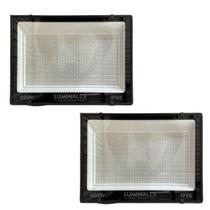 Conjunto 2 Refletor Holofote 600w Carcaça Preto Ip66 Luz Potente Alta Bivolt Slim Resistente a Água Slim Reforçado Alta Potência