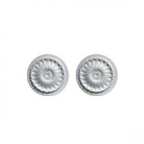 Conjunto 2 Rosetas Decorativas de Poliestireno R18 Homestar Branco