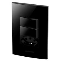 Conjunto 2 Simples + 1 Tomada 20A - Inova Black Piano Conjunto 2 Simples + 1 Tomada 20A - Inova Black Piano
