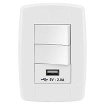 Conjunto 2 Simples + 1 Usb - Ilumi Lev - 87019