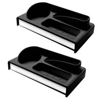 Conjunto 2 Suportes Organizadores para Pia Porta Detergente Esponja e Sabão Brinox Preto Conjunto 2 Suportes Organizadores para Pia Porta Detergente Esponja e Sabão Brinox Preto