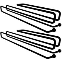 Conjunto 2 Suportes Porta Taças de Encaixe 26cm Organizadores de Armário Preto Fosco Conjunto 2 Suportes Porta Taças de Encaixe 26cm Organizadores de Armário Preto Fosco