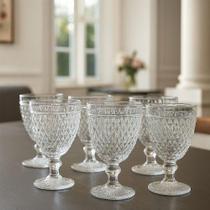 Conjunto 2 Taça Vinho Bico De Abacaxi Transparente