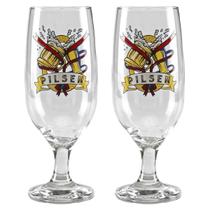 Conjunto 2 Taças De Cerveja Decorada Sortida Nadir 300ml