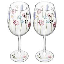 Conjunto 2 taças de vidro Floralia Wolff 430 ml