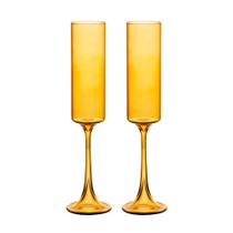 Conjunto 2 Taças para Champanhe de Vidro Borossilicato Âmbar Fiesta 170ml - Lyor