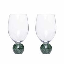 Conjunto 2 Taças para Vinho em Cristal e Mármore Verde 520 ml 23113 Mart Conjunto 2 Taças para Vinho em Cristal e Mármore Verde 520 ml 23113 Mart