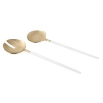 Conjunto 2 Talheres Inox Para Salada Wolff Tokyo Champanhe/Off White