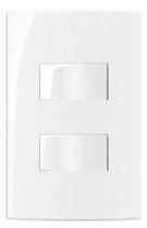 Conjunto 2 Teclas Interruptor Paralelo 10A 250V Embutir Sleek Margirius Branco Brilho