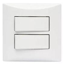 Conjunto 2 Teclas Interruptor Simples 10A 250A Sobrepor Sistema X Brava Iriel Branco