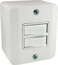 Conjunto 2 Teclas Simples Sobrepor Sistema X 10A Radial Branco Completo