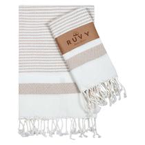 Conjunto 2 Toalhas de Mão Ruvy Home Basics - Algodão Turco Bege