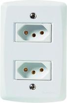 Conjunto 2 Tomada 10a Lux2 Branco Top Tramontina 57145265 Conjunto 2 Tomada 10a Lux2 Branco Top Tramontina 57145265