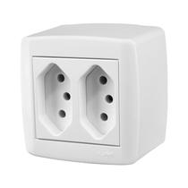 Conjunto 2 Tomada Sobrepor 20A 250V - Box Monobloco - ILUMI 84121
