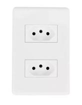 Conjunto 2 Tomadas 10a 250v Linha Modular Branco Veltra